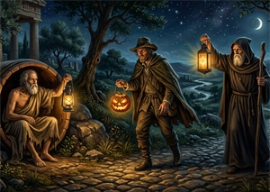 Diogene di Sinope, Stingy Jack e l'eremita dei tarocchi